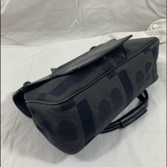 Genuine vintage BALLY black signature canvas and leather shoulder bag purse - Picture 6 of 15